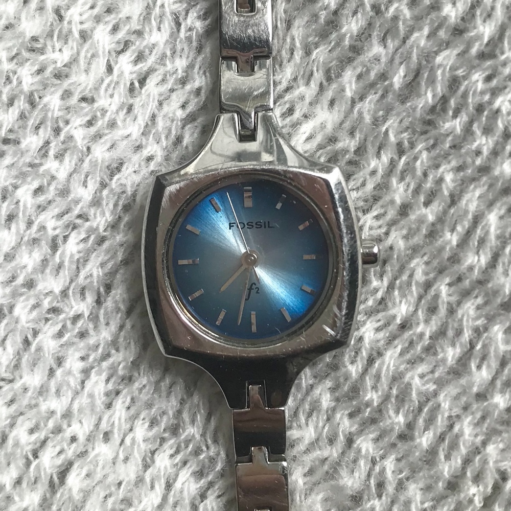 Stainless Steel Fossil Women's Wrist Watch ES-9442